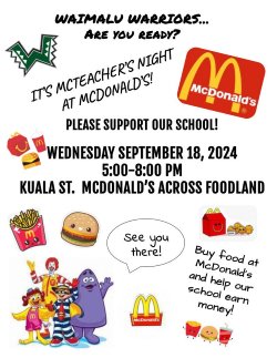 McTeacher\'s Night flyer